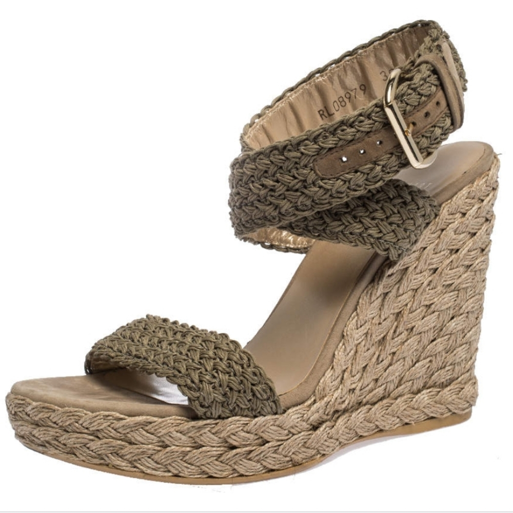 Stuart Weitzman black wedge sandle